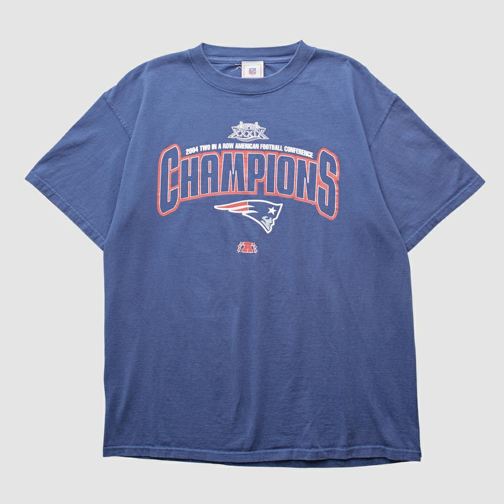 New England Patriots NFL 2004 T-shirt - Blue Vintage for sale