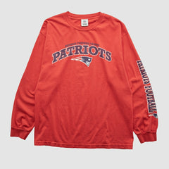 New England Patriots NFL 2010s Long Sleeve T-shirt - Red Vintage discount