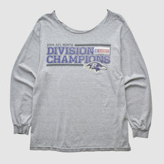 Baltimore Ravens 2006 Long Sleeve T-shirt - Heather Gray Vintage outlet