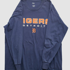 Detroit Tigers Lee Sport 2000s Long Sleeve T-shirt Navy Vintage