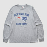 New England Patriots Reebok 2000s Long Sleeve T-shirt - Heather Gray Vintage on sale
