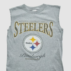 Pittsburgh Steelers 2000s Tank - Heather Gray Vintage cheap