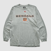 Cincinnati Bengals NFL 2010s Long Sleeve T-shirt - Heather Gray Vintage outlet