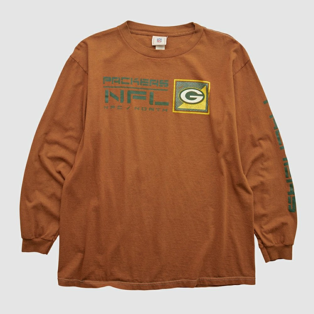 Green Bay Packers NFL 2000s Long Sleeve T-shirt - Clay Vintage cheap