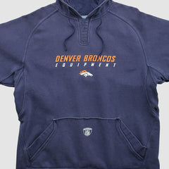 Denver Broncos Reebok 2000s Hooded Pullover Sweatshirt - Navy Vintage on sale