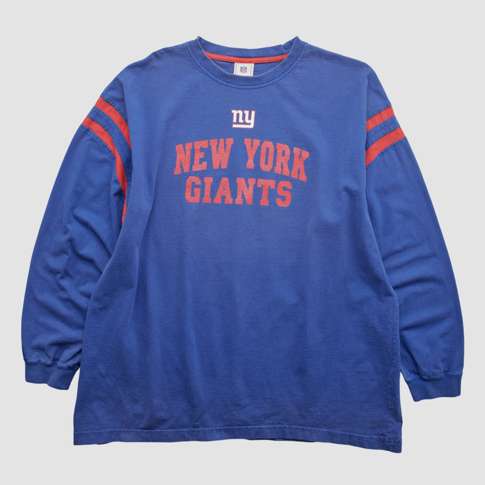 New York Giants NFL 2000s Long Sleeve T-shirt - Blue Vintage on sale