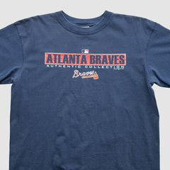 Atlanta Braves Majestic 2000s T-shirt Navy Vintage
