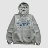 Dallas Cowboys Reebok 2000s Hooded Pullover Sweatshirt - Heather Gray Vintage cheap