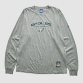 Philadelphia Eagles Reebok 2000s Long Sleeve T-shirt - Heather Gray Vintage discount