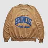 Denver Broncos 90s Pullover Sweatshirt - Tan Vintage for sale