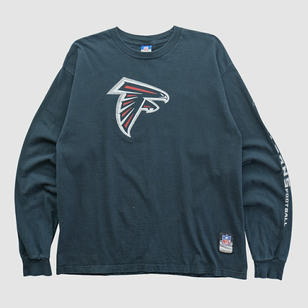 Atlanta Falcons Reebok 2000s Long Sleeve T-shirt - Black Vintage sale