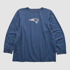 New England Patriots NFL 2000s Long Sleeve T-shirt - Navy Vintage cheap
