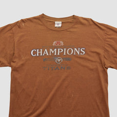 Tennessee Titans NFL 2002 Long Sleeve T-shirt - Clay Vintage on sale