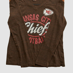 Kansas City Chiefs NFL 2010s Long Sleeve T-shirt - Brown Vintage sale