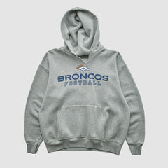 Denver Broncos NFL 2000s Hooded Pullover Sweatshirt - Heather Gray Vintage sale