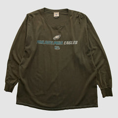 Philadelphia Eagles NFL 2000s Long Sleeve T-shirt - Brown Vintage discount