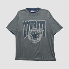 Dallas Cowboys Trench 90s T-shirt - Gray Vintage for sale
