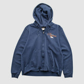 Denver Broncos NFL 2000s Hooded Full Zip Sweatshirt - Navy Vintage online
