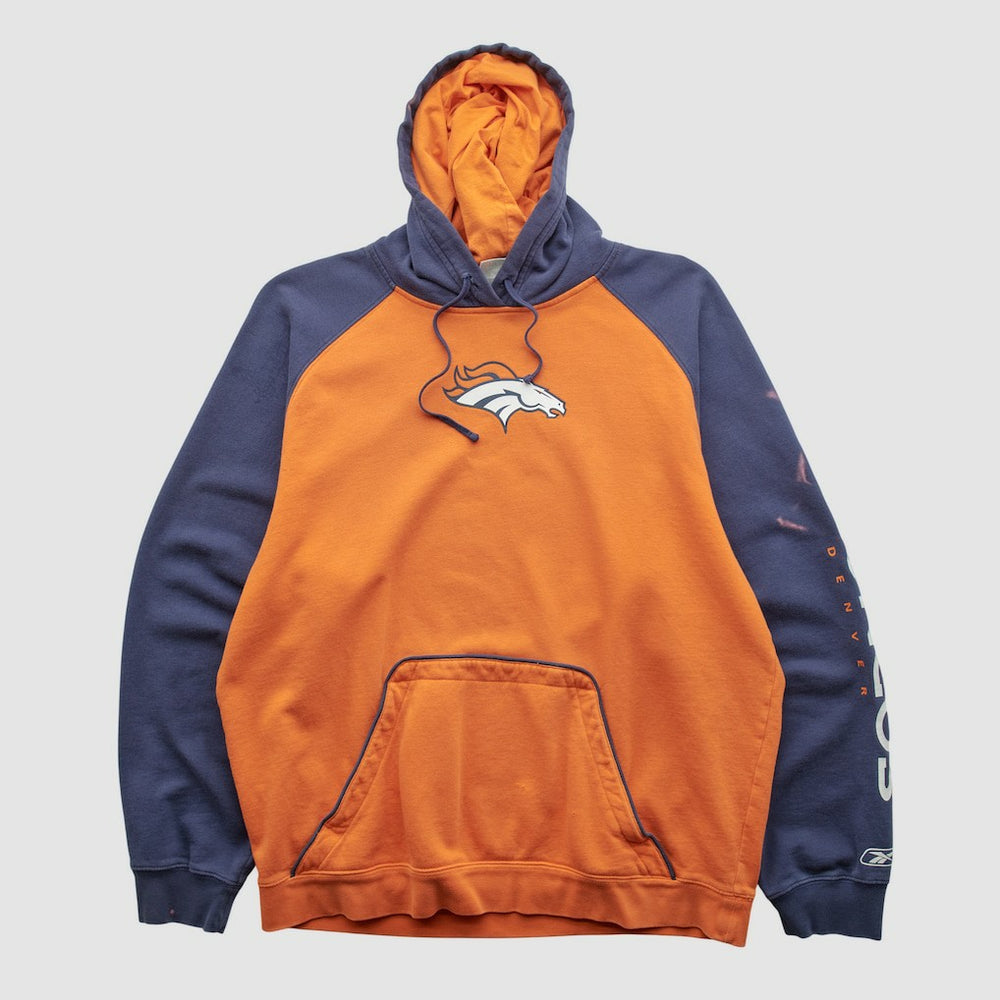 Denver Broncos Reebok 2000s Hooded Pullover Sweatshirt - Orange Vintage outlet