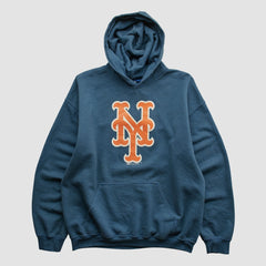 New York Mets Gildan 2015 Hooded Pullover Sweatshirt Navy Vintage