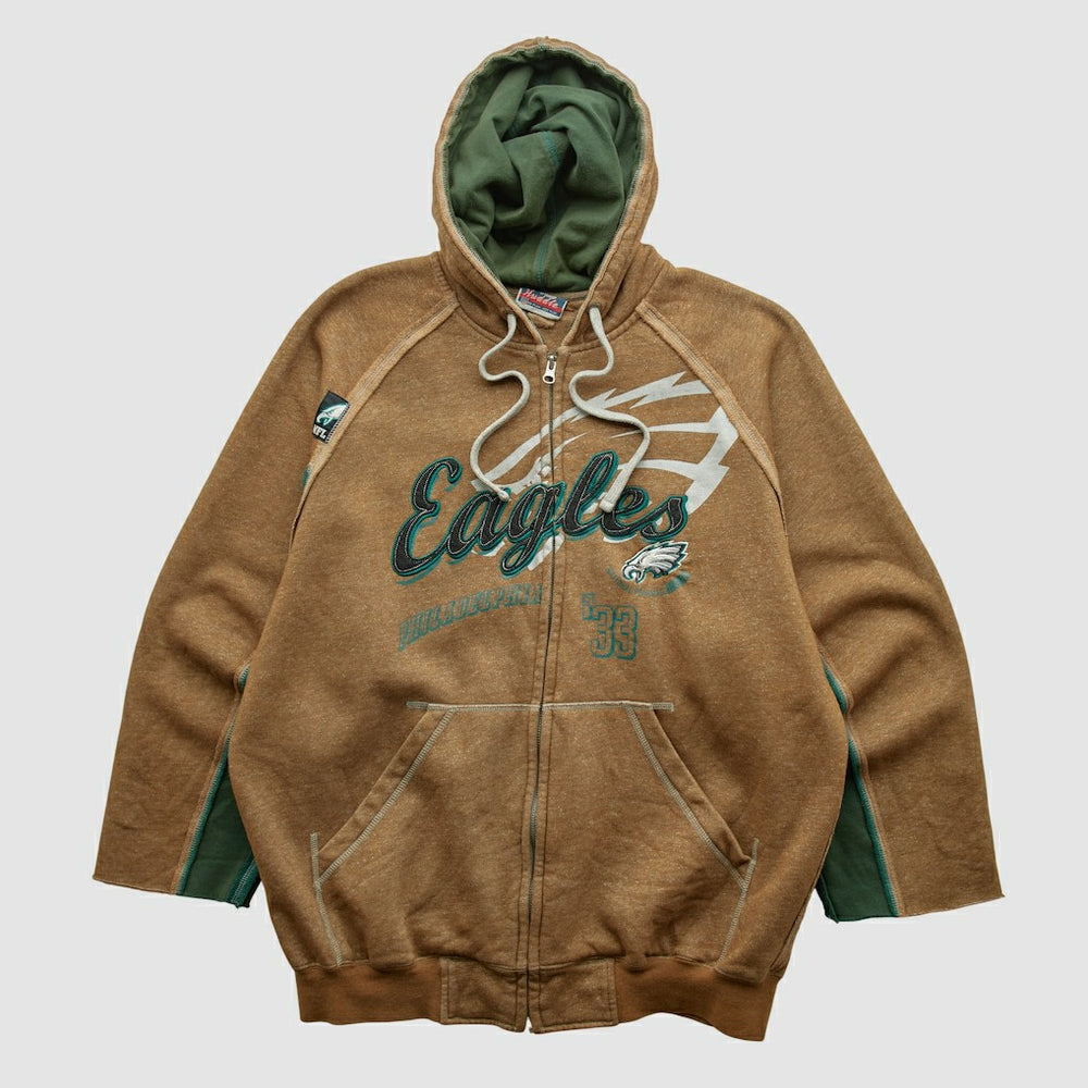 Philadelphia Eagles NFL 2010s Hooded Full Zip Sweatshirt - Clay Vintage cheap