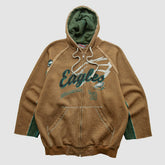 Philadelphia Eagles NFL 2010s Hooded Full Zip Sweatshirt - Clay Vintage cheap