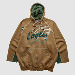 Philadelphia Eagles NFL 2010s Hooded Full Zip Sweatshirt - Clay Vintage cheap