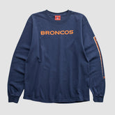Denver Broncos NFL 2000s Long Sleeve T-shirt - Navy Vintage online