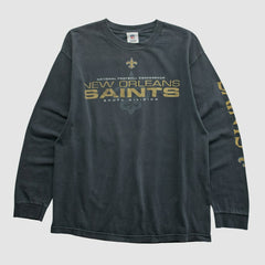 New Orleans Saints NFL 2010s Long Sleeve T-shirt - Black Vintage on sale