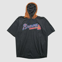 Atlanta Braves Salem Sportswear 1994 Hooded T-shirt Black Vintage