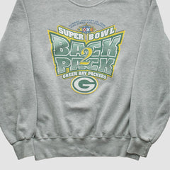 Green Bay Packers Champion 1998 Pullover Sweatshirt - Heather Gray Vintage cheap