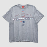 New England Patriots Reebok 2002 T-shirt - Heather Gray Vintage discount