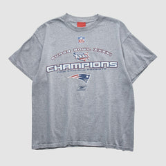 New England Patriots Reebok 2002 T-shirt - Heather Gray Vintage discount