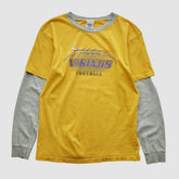 Minnesota Vikings NFL 2000s Long Sleeve T-shirt - Yellow - Yth L Real Vintage online