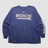 Denver Broncos NFL 2000s Long Sleeve T-shirt - Navy Vintage sale