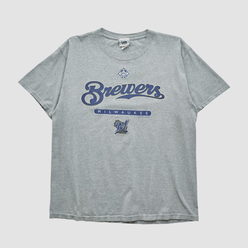 Milwaukee Brewers Lee Sport 2000s T-shirt Heather Gray Vintage