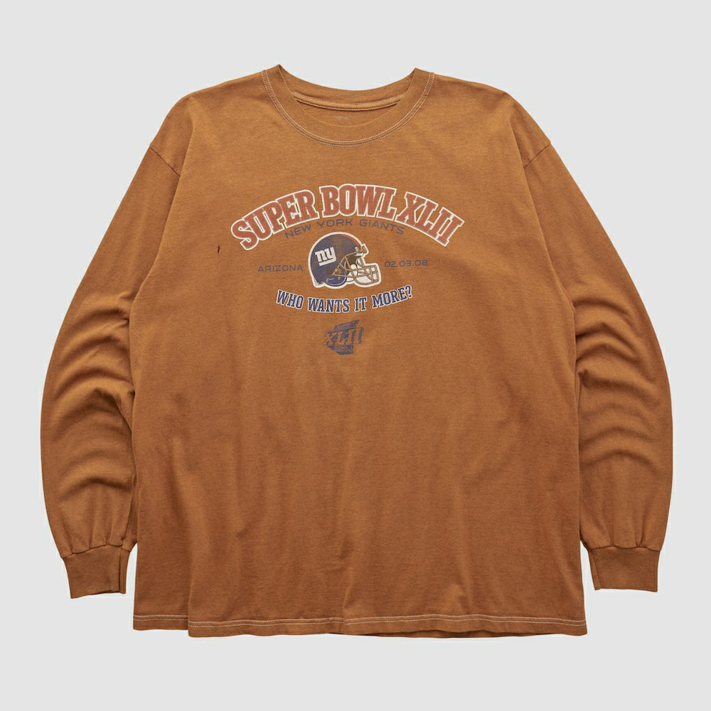 Super Bowl XLII 2008 Long Sleeve T-shirt - Clay Vintage for sale