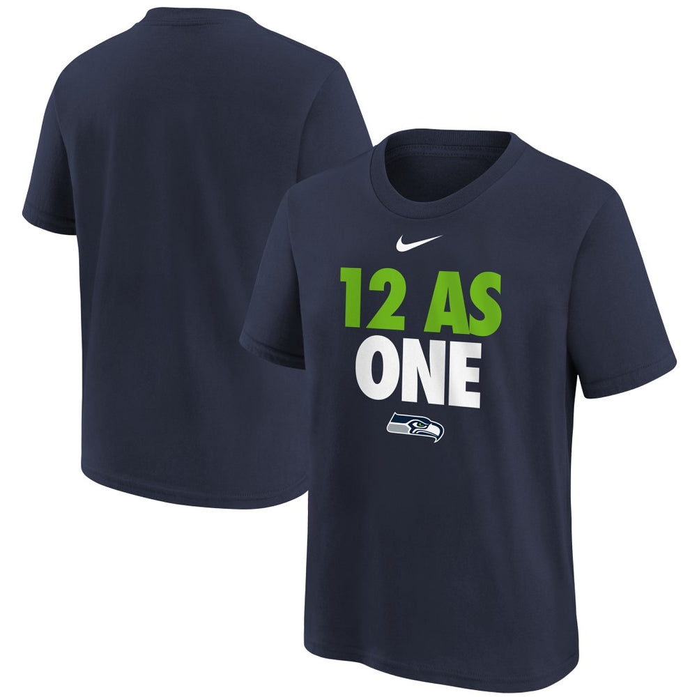 Seattle Seahawks Youth 12 As One T-Shirt - College Navy for sale