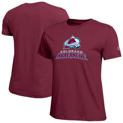 Colorado Avalanche Champion Women's Wordmark Lockup T-Shirt - Burgundy T-shirts