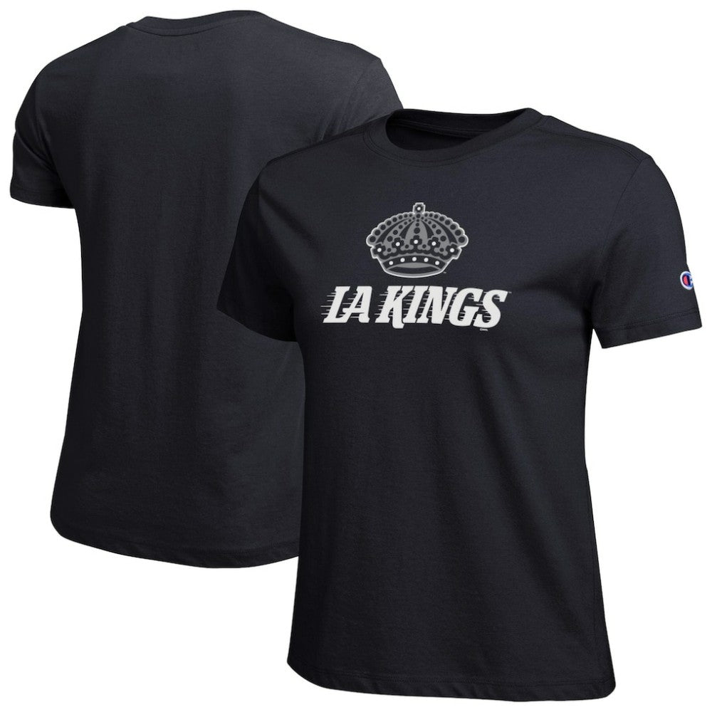 Los Angeles Kings Champion Women's Wordmark Lockup T-Shirt - Black T-shirts