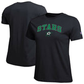 Dallas Stars Champion Women's Arch Mascot Logo T-Shirt - Black T-shirts