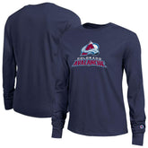 Colorado Avalanche Champion Women's Wordmark Lockup Long Sleeve T-Shirt - Navy T-shirts