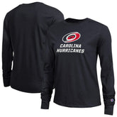 Carolina Hurricanes Champion Women's Wordmark Lockup Long Sleeve T-Shirt - Black T-shirts