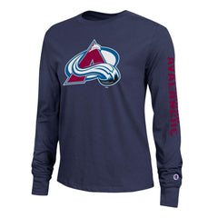 Colorado Avalanche Champion Women's 2-Hit Long Sleeve T-Shirt - Blue T-shirts