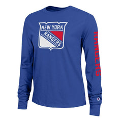 New York Rangers Champion Women's 2-Hit Long Sleeve T-Shirt - Royal T-shirts