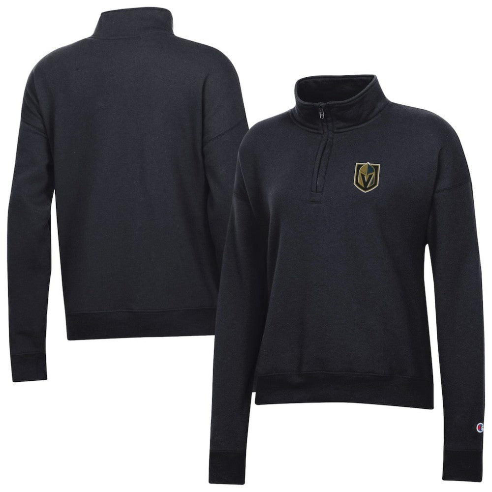 Vegas Golden Knights Champion Women's Powerblend Quarter-Zip Sweatshirt - Black Sweatshirts