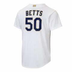 Mookie Betts Los Angeles Dodgers Youth 2026 Gold Collection Home Replica Jersey White