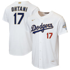 Shohei Ohtani Los Angeles Dodgers Youth 2026 Gold Collection Home Replica Jersey White
