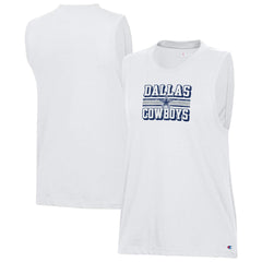 Dallas Cowboys Champion Women's Muscle Tank Top - White discount