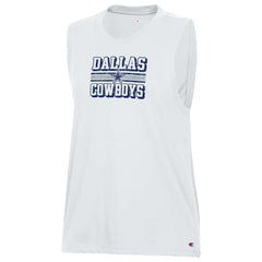 Dallas Cowboys Champion Women's Muscle Tank Top - White discount